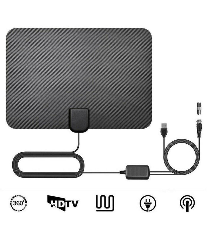 Trade Shop - Antenna Amplificata Tv Digitale Terrestre Interna Hdtv 1080p Vhf / Uhf 29db -