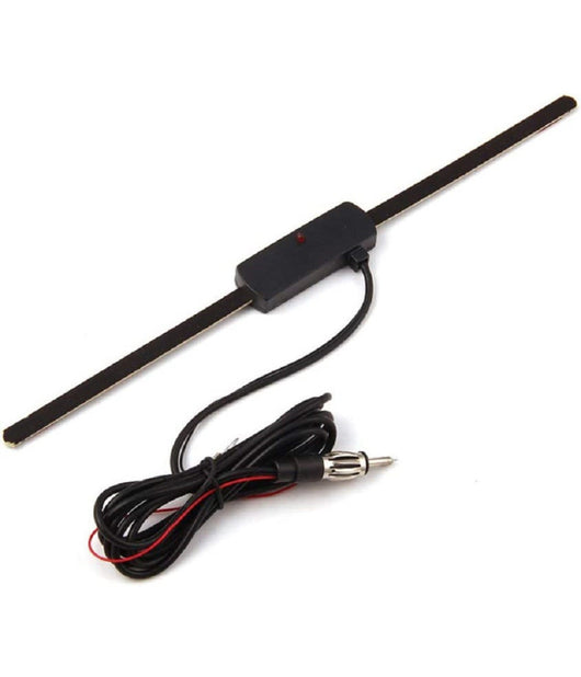 Antenna Autoradio Universale Radio Am/fm Patch Montaggio Parabrezza 48-960 Mhz         