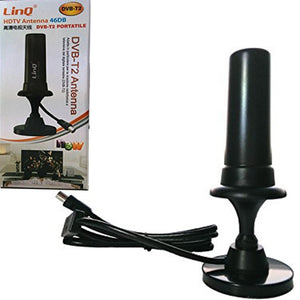 Trade Shop - Antenna Dvb-t2 Tv 46 Dbi Portatile Per Auto Camper Suv Con Calamita Per Esterno -