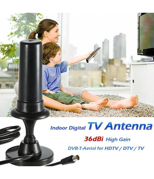 Antenna Tv Digitale 36dbi Ad Alto Guadagno Full Hd 1080p Vhf Dvb Connettore Iec         