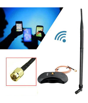Antenna Wifi Wireless Omnidirezionale 28dbi Attacco Rp-sma 2.4ghz Base Magnetica         
