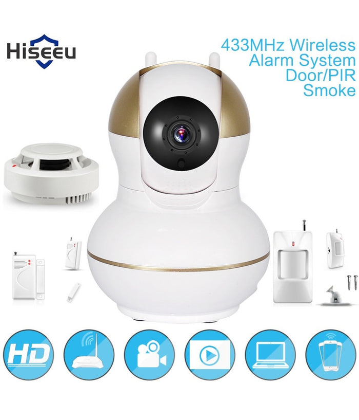 Antifurto Allarme Wireless Controllo Remoto Telecamera Ip Sensore Porte Finestre         