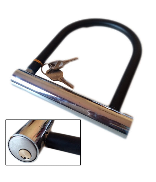 Antifurto Blocca Ruote Moto Casco Scooter Bici Lucchetto Catenaccio A Forma U         