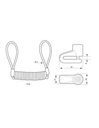 Antifurto Block per monopattino elettrico cavo 1,50m 2chiavi - THIRARD