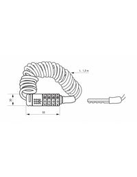 Antifurto per monopattino elettrico Ø 4 mm 1,50 m di lunghezza con combinazione modificabile - THIRARD