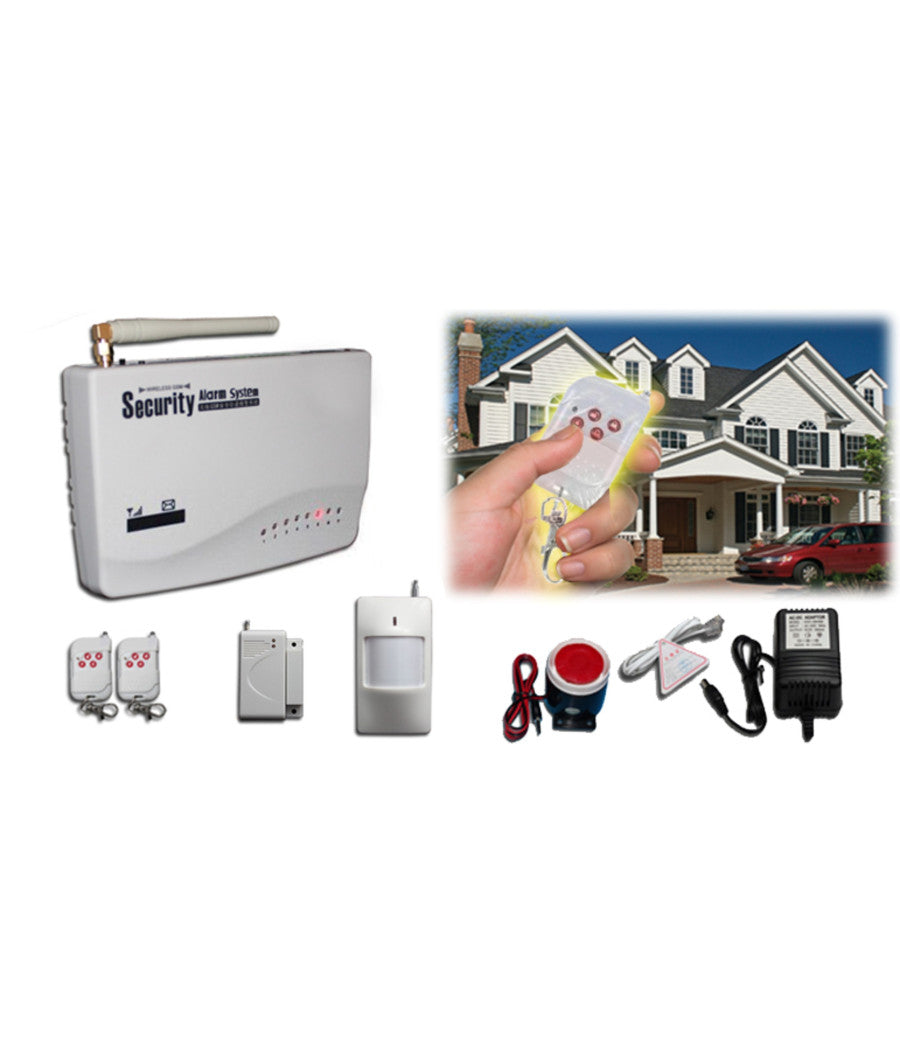 Antifurto Sistema Di Allarme Senza Fili Wireless Con Combinatore Gsm Sirena Casa         