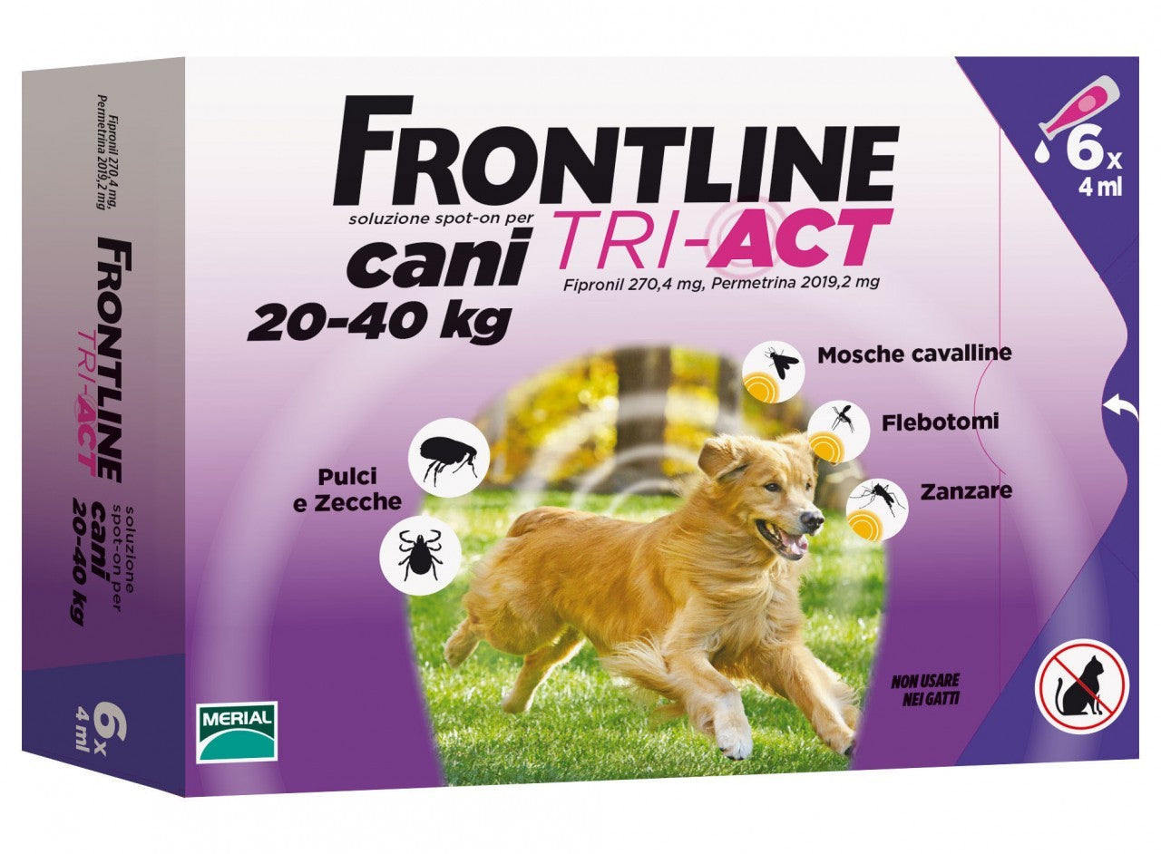FRONTLINE TRI-ACT 20-40 KG 6 PIPETTE OFF. SPECIALE