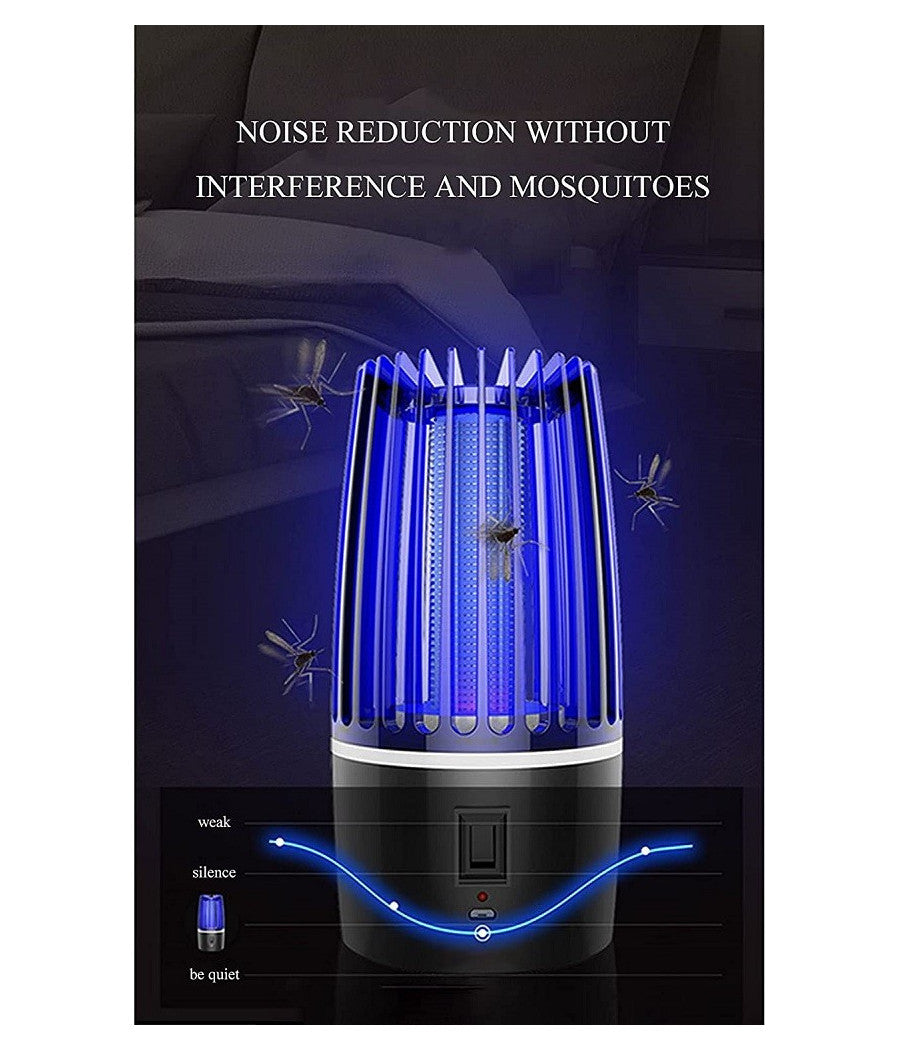 Antizanzare Elettrica Fotocatalitico 360° Portatile Luce Viola Alimentatore Usb         