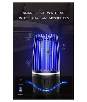 Antizanzare Elettrica Fotocatalitico 360° Portatile Luce Viola Alimentatore Usb         