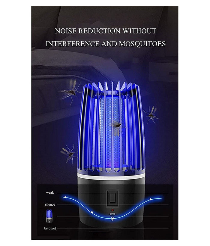 Antizanzare Elettrica Fotocatalitico 360° Portatile Luce Viola Alimentatore Usb         