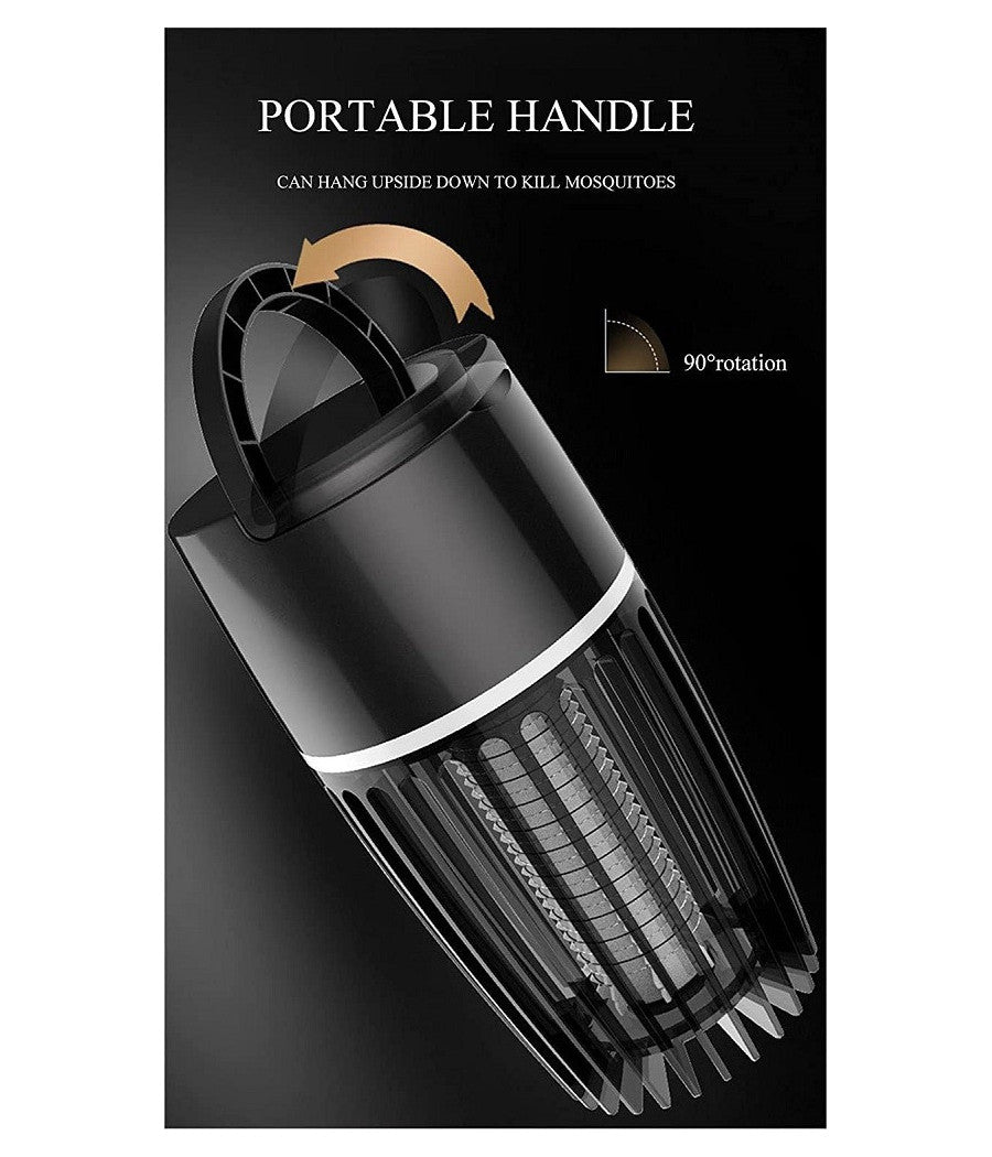 Antizanzare Elettrica Fotocatalitico 360° Portatile Luce Viola Alimentatore Usb         