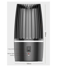 Antizanzare Elettrica Fotocatalitico 360° Portatile Luce Viola Alimentatore Usb         