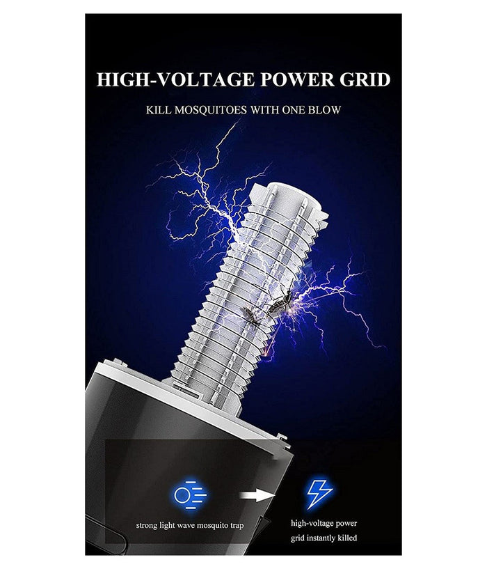 Antizanzare Elettrica Fotocatalitico 360° Portatile Luce Viola Alimentatore Usb         