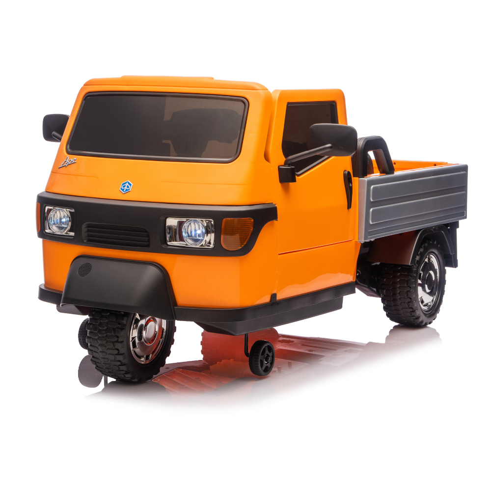 Triciclo Elettrico Piaggio Ape Car Per Bambini -Arancione