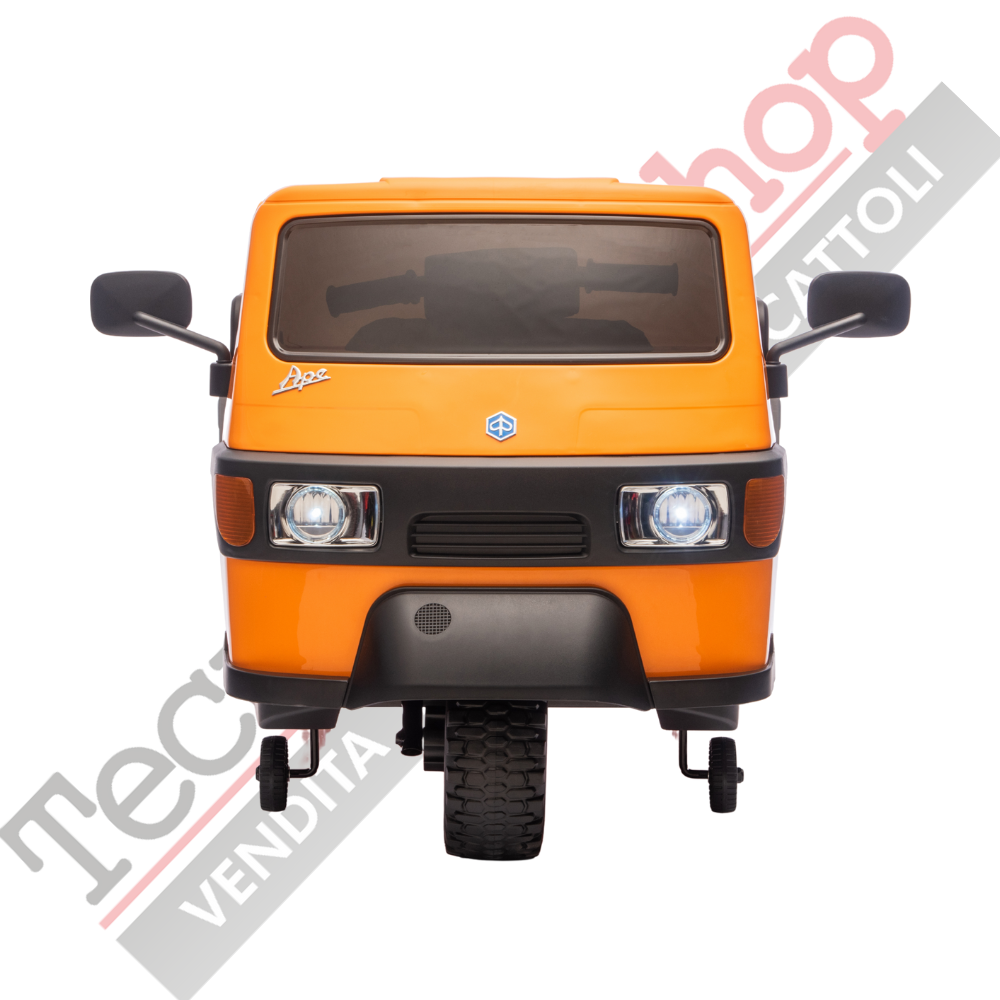 Triciclo Elettrico Piaggio Ape Car Per Bambini -Arancione