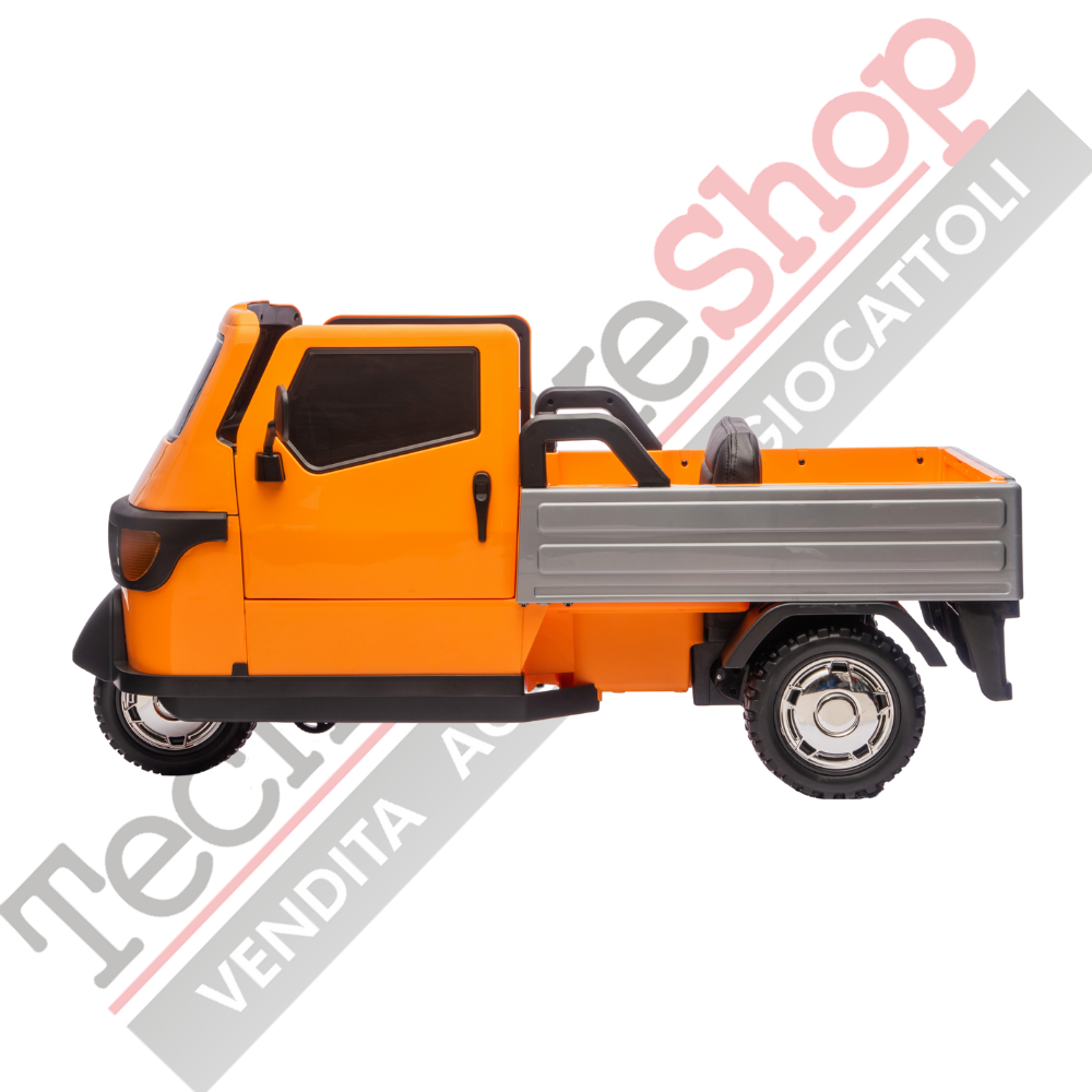 Triciclo Elettrico Piaggio Ape Car Per Bambini -Arancione