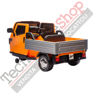 Triciclo Elettrico Piaggio Ape Car Per Bambini -Arancione
