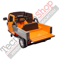 Triciclo Elettrico Piaggio Ape Car Per Bambini -Arancione