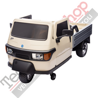 Triciclo Elettrico Piaggio Ape Car Per Bambini -Beige