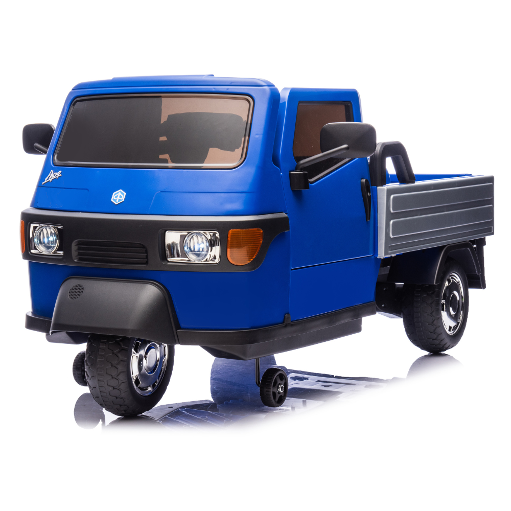 Triciclo Elettrico Piaggio Ape Car Per Bambini -Blu