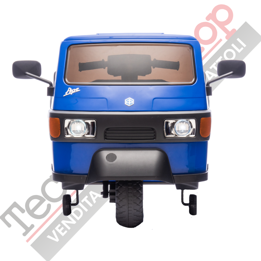 Triciclo Elettrico Piaggio Ape Car Per Bambini -Blu