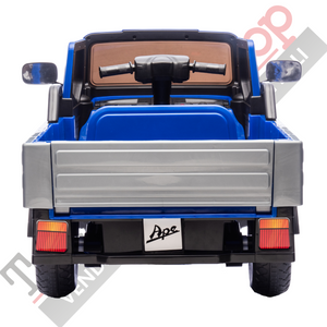 Triciclo Elettrico Piaggio Ape Car Per Bambini -Blu