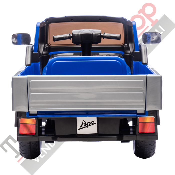 Triciclo Elettrico Piaggio Ape Car Per Bambini -Blu