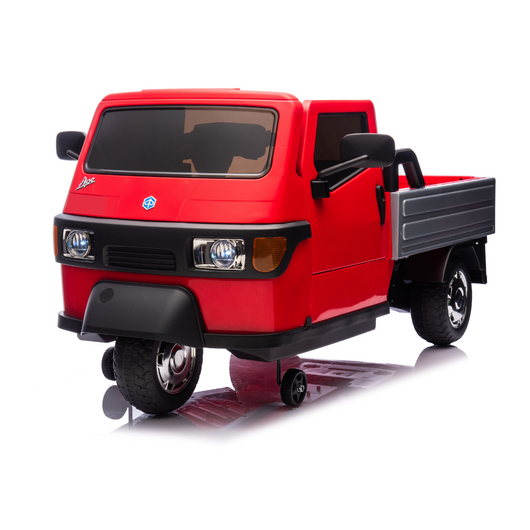 Triciclo Elettrico Piaggio Ape Car Per Bambini -Rosso