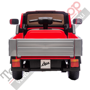 Triciclo Elettrico Piaggio Ape Car Per Bambini -Rosso
