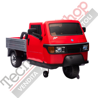 Triciclo Elettrico Piaggio Ape Car Per Bambini -Rosso