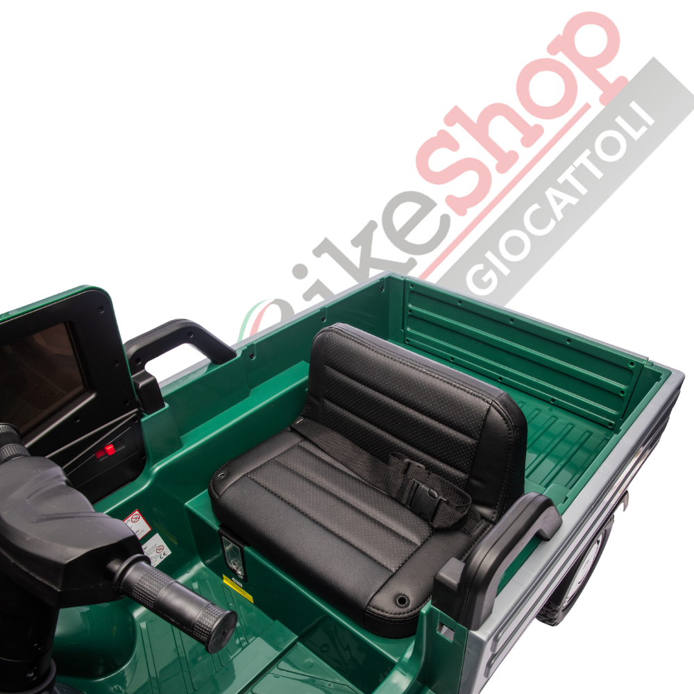 Triciclo Elettrico Piaggio Ape Car Per Bambini -Verde