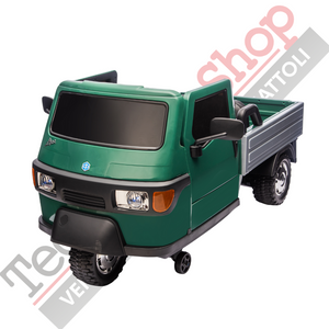 Triciclo Elettrico Piaggio Ape Car Per Bambini -Verde