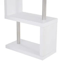 Moderna Scrivania con Libreria Ruotabile Adatta per Ottimizzare lo Spazio Finitura Legno Bianco