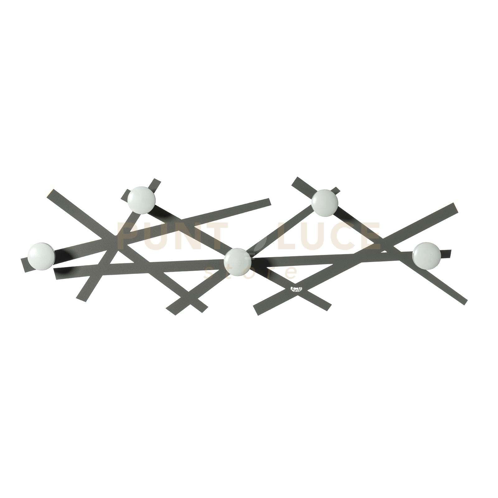 appendi abiti shanghai Fango in Ferro, legno per i pomelli 74x23cmh