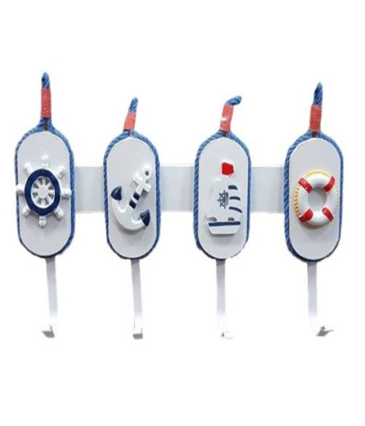 Appendiabiti 4 Appendini Parete Legno Decorazione Arredamento Marina         