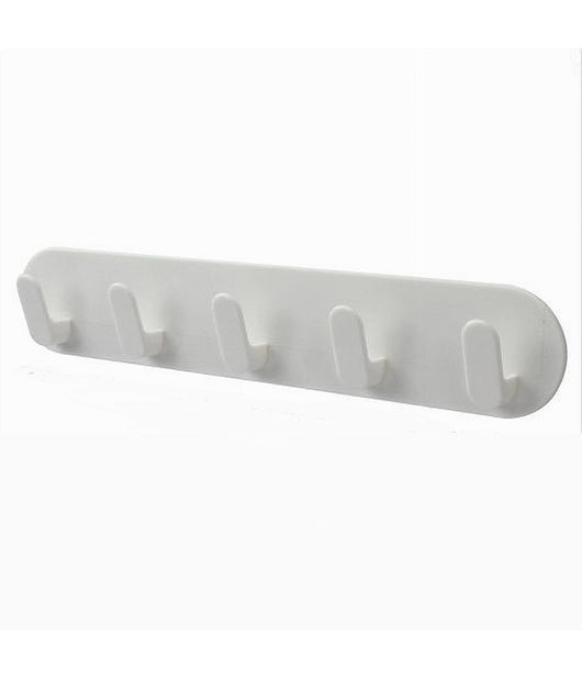 Appendiabiti 5 Ganci Posti Adesivo A Parete Casa Cucina Bagno Attaccapanni 79340         