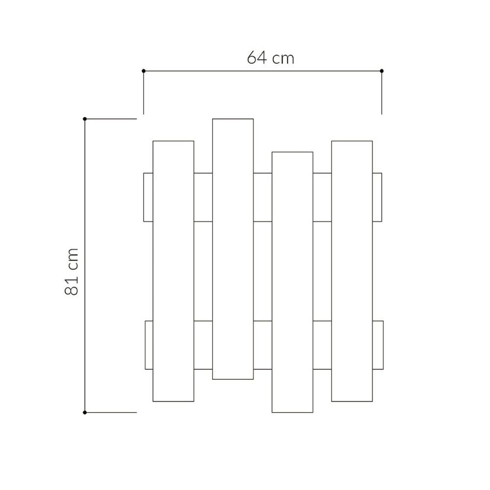 Appendiabiti a muro Wave 8 ganci colore cashmere