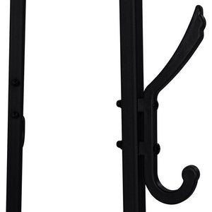 IDMarket - Appendiabiti a treppiede con ripiani rotondi e 6 ganci di design industriale TONIO