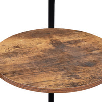 IDMarket - Appendiabiti a treppiede con ripiani rotondi e 6 ganci di design industriale TONIO