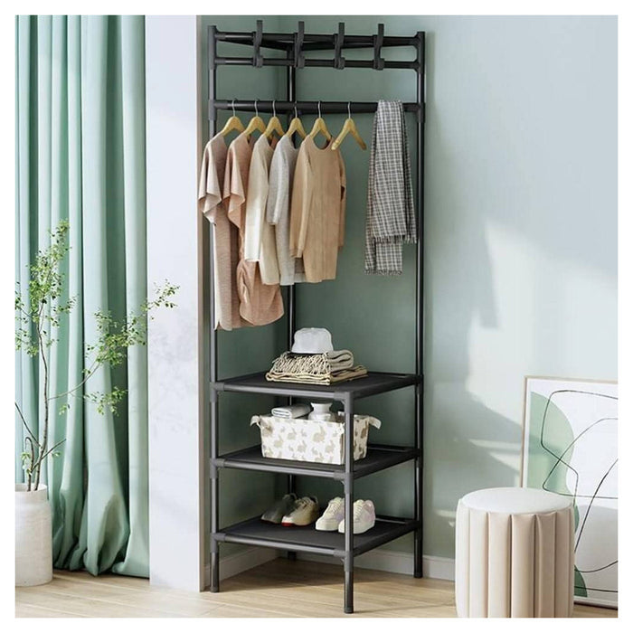 Trade Shop - Appendiabiti Ad Angolo In Metallo Armadio Organizer Abbigliamento Retrò Espositore -