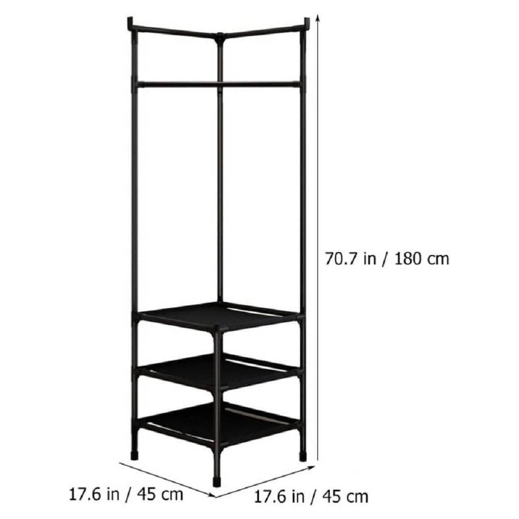 Trade Shop - Appendiabiti Ad Angolo In Metallo Armadio Organizer Abbigliamento Retrò Espositore -