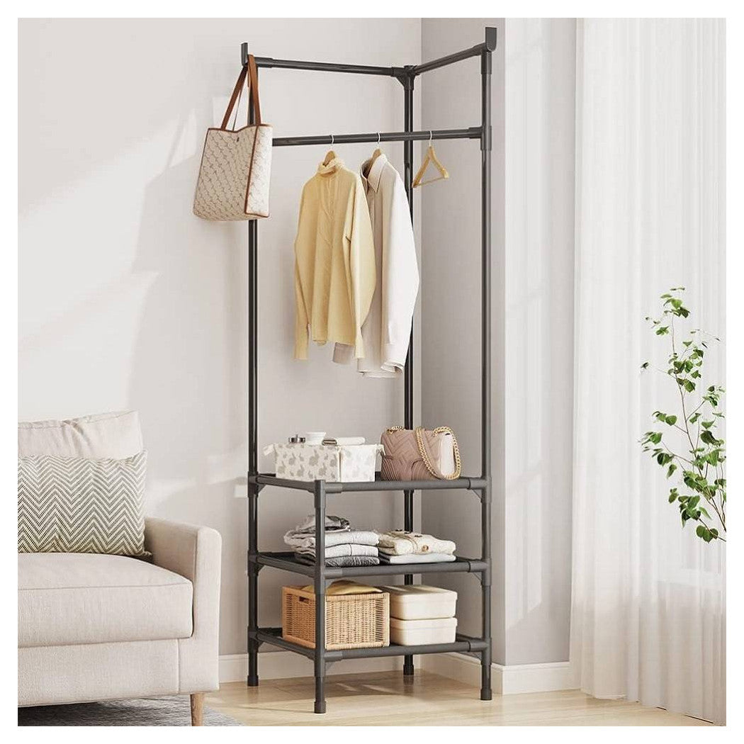 Trade Shop - Appendiabiti Ad Angolo In Metallo Armadio Organizer Abbigliamento Retrò Espositore -