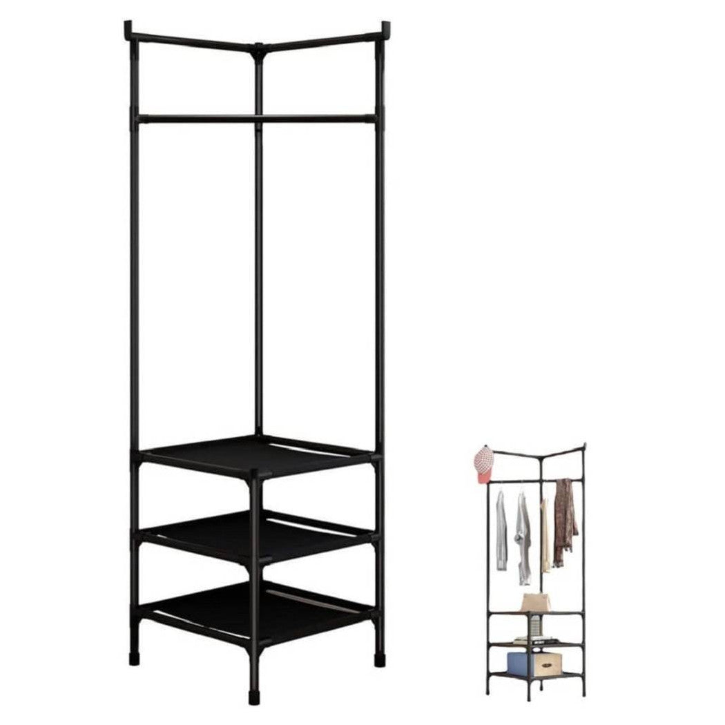 Trade Shop - Appendiabiti Ad Angolo In Metallo Armadio Organizer Abbigliamento Retrò Espositore -