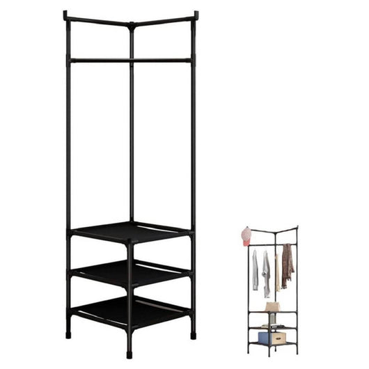 Trade Shop - Appendiabiti Ad Angolo In Metallo Armadio Organizer Abbigliamento Retrò Espositore -