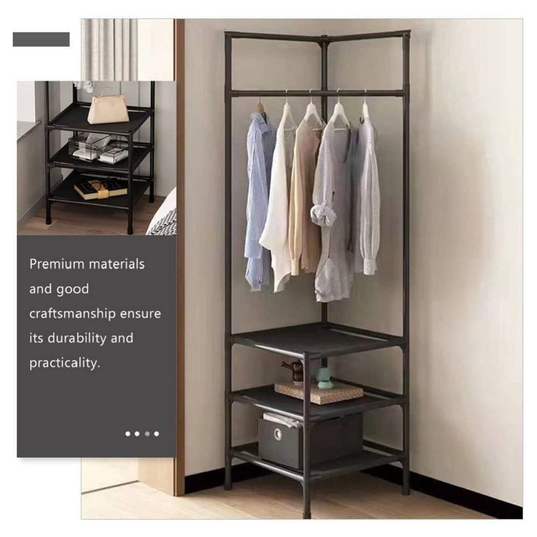 Trade Shop - Appendiabiti Ad Angolo In Metallo Armadio Organizer Abbigliamento Retrò Espositore -