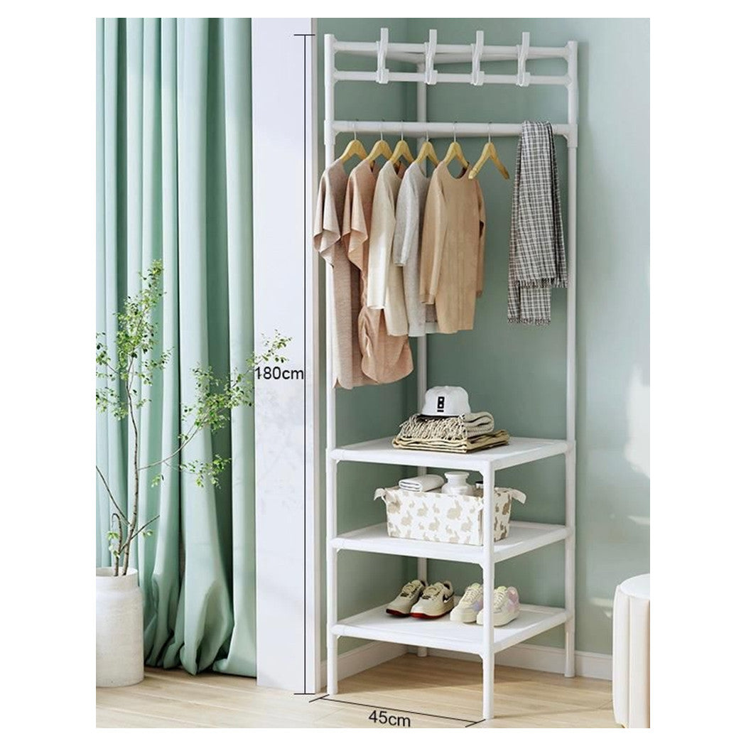 Trade Shop - Appendiabiti Ad Angolo In Metallo Armadio Organizer Abbigliamento Retrò Espositore -