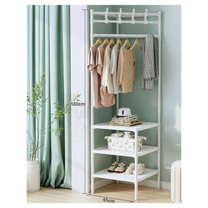 Trade Shop - Appendiabiti Ad Angolo In Metallo Armadio Organizer Abbigliamento Retrò Espositore -