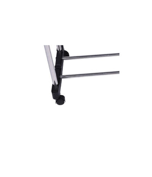 Appendiabiti Allungabile Telescopico Doppio Con Ruote E Vassoio 80x40x80/155cm         