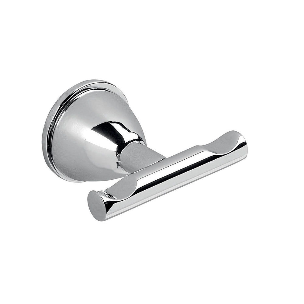 Appendiabiti a doppio gancio Gedy in acciaio cromato | Genziana