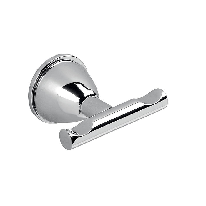 Appendiabiti a doppio gancio Gedy in acciaio cromato | Genziana